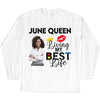 Personalized Birthday Month Shirt, Name and Age Birthday Shirt, Custom Birthday Women Shirt, Living My Best Life Shirt