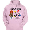 Personalized Birthday Month Shirt, Name and Age Birthday Shirt, Custom Birthday Women Shirt, Living My Best Life Shirt