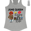Personalized Birthday Month Shirt, Name and Age Birthday Shirt, Custom Birthday Women Shirt, Living My Best Life Shirt