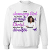 Personalized Birthday Month Shirt, Name and Age Birthday Shirt, Custom Birthday Women Shirt, I Can All Things Though Christ Who Give Me Strengh Shirt