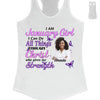 Personalized Birthday Month Shirt, Name and Age Birthday Shirt, Custom Birthday Women Shirt, I Can All Things Though Christ Who Give Me Strengh Shirt