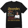 Personalized Custom Birthday Month Shirt, Name and Age Birthday Shirt, Custom Birthday Women Shirt, She Slay She Prays She Is Beautiful Bold She Smile At Her Haters Like A Boss In Control Shirt