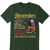 Personalized Custom Birthday Month Shirt, Name and Age Birthday Shirt, Custom Birthday Women Shirt, She Slay She Prays She Is Beautiful Bold She Smile At Her Haters Like A Boss In Control Shirt