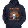 Personalized Custom Birthday Month Shirt, Name and Age Birthday Shirt, Custom Birthday Women Shirt, I Love The Woman I've Become Because I Fought To Become Her Shirt