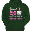 Blessed Grace and Mercy Since 1974 Shirt, Custom Photo Shirt, 50th Birthday Shirt Ideas For Her