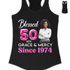 Blessed Grace and Mercy Since 1974 Shirt, Custom Photo Shirt, 50th Birthday Shirt Ideas For Her