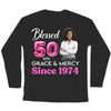 Blessed Grace and Mercy Since 1974 Shirt, Custom Photo Shirt, 50th Birthday Shirt Ideas For Her