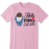 Vintage Customized Hello Fitty Shirt, Custom Birthday Shirt, Stepping Into 50 Like A Boss, 50th Birthday Shirt Ideas, 50th Birthday Shirts, 50th Birthday Shirt Ideas For Her