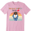 Vintage Customized Hello Fitty Shirt, Custom Birthday Shirt, Stepping Into 50 Like A Boss, 50th Birthday Shirt Ideas, 50th Birthday Shirts, 50th Birthday Shirt Ideas For Her