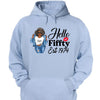 Vintage Customized Hello Fitty Shirt, Custom Birthday Shirt, Stepping Into 50 Like A Boss, 50th Birthday Shirt Ideas, 50th Birthday Shirts, 50th Birthday Shirt Ideas For Her