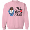 Vintage Customized Hello Fitty Shirt, Custom Birthday Shirt, Stepping Into 50 Like A Boss, 50th Birthday Shirt Ideas, 50th Birthday Shirts, 50th Birthday Shirt Ideas For Her