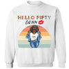 Vintage Customized Hello Fitty Shirt, Custom Birthday Shirt, Stepping Into 50 Like A Boss, 50th Birthday Shirt Ideas, 50th Birthday Shirts, 50th Birthday Shirt Ideas For Her