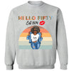 Vintage Customized Hello Fitty Shirt, Custom Birthday Shirt, Stepping Into 50 Like A Boss, 50th Birthday Shirt Ideas, 50th Birthday Shirts, 50th Birthday Shirt Ideas For Her
