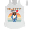 Vintage Customized Hello Fitty Shirt, Custom Birthday Shirt, Stepping Into 50 Like A Boss, 50th Birthday Shirt Ideas, 50th Birthday Shirts, 50th Birthday Shirt Ideas For Her