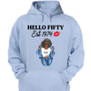 Vintage Customized Hello Fitty Shirt, Custom Birthday Shirt, Stepping Into 50 Like A Boss, 50th Birthday Shirt Ideas, 50th Birthday Shirts, 50th Birthday Shirt Ideas For Her