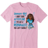 Personalized Birthday Month Shirt, Name and Age Birthday Shirt, Custom Birthday Women Shirt, I Don't Have Attitude I've Got A Personality You Can't Handle Shirt