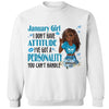Personalized Birthday Month Shirt, Name and Age Birthday Shirt, Custom Birthday Women Shirt, I Don't Have Attitude I've Got A Personality You Can't Handle Shirt