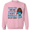 Personalized Birthday Month Shirt, Name and Age Birthday Shirt, Custom Birthday Women Shirt, I Don't Have Attitude I've Got A Personality You Can't Handle Shirt