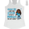Personalized Birthday Month Shirt, Name and Age Birthday Shirt, Custom Birthday Women Shirt, I Don't Have Attitude I've Got A Personality You Can't Handle Shirt