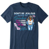 Don't Be Jealous Because This Grandma Still Looks This Good  In Her Fifties Shirt, Personalized Birthday Month Shirt, Name and Age Birthday Shirt, Custom Birthday Women Shirt