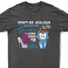 Don't Be Jealous Because This Grandma Still Looks This Good  In Her Fifties Shirt, Personalized Birthday Month Shirt, Name and Age Birthday Shirt, Custom Birthday Women Shirt
