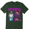 Customized Hello Fitty Shirt, Custom Birthday Shirt, Stepping into 50 Like A Diva Shirt, 50th birthday shirt Ideas, 50th Birthday Shirts, 50th Birthday Shirt Ideas For Her