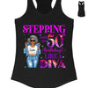 Customized Hello Fitty Shirt, Custom Birthday Shirt, Stepping into 50 Like A Diva Shirt, 50th birthday shirt Ideas, 50th Birthday Shirts, 50th Birthday Shirt Ideas For Her