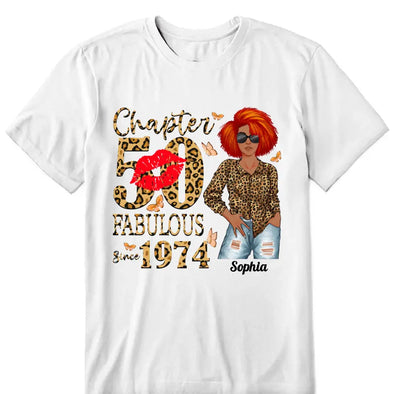 Custom Fabulous 50th Shirt, Chapter 50 Shirt, Est 1972 Shirt, 50th Birthday Shirt, 50th Birthday Party Shirt, Hello 50 Shirt, 1972 Birthday Shirt, Birthday Gift