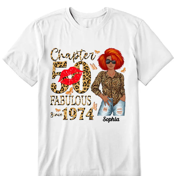 Custom Fabulous 50th Shirt, Chapter 50 Shirt, Est 1972 Shirt, 50th Birthday Shirt, 50th Birthday Party Shirt, Hello 50 Shirt, 1972 Birthday Shirt, Birthday Gift