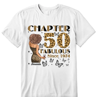Custom Fabulous 50th Shirt, Chapter 50 Shirt, Est 1974 Shirt, 50th Birthday Shirt, 50th Birthday Party Shirt, Hello 50 Shirt, 1974 Birthday Shirt, Birthday Gift