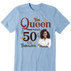 This Queen Makes 50 Look Fabulous, Stepping Into My 50th Birthday Live A Diva Shirt, Custom 50th Birthday Shirt For Women, 50 Years Old Birthday Shirt, Personalized Birthday Gift