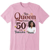 This Queen Makes 50 Look Fabulous, Stepping Into My 50th Birthday Live A Diva Shirt, Custom 50th Birthday Shirt For Women, 50 Years Old Birthday Shirt, Personalized Birthday Gift