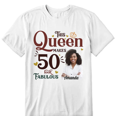 This Queen Makes 50 Look Fabulous, Stepping Into My 50th Birthday Live A Diva Shirt, Custom 50th Birthday Shirt For Women, 50 Years Old Birthday Shirt, Personalized Birthday Gift
