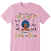 She Is Know Is Chosen Of Worthy Is Enough She Is Me I am Me Shirt, Personalized Birthday Month Shirt, Name and Age Birthday Shirt, Custom Birthday Women Shirt