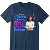 This Queen Makes 50 Look Fabulous, Stepping Into My 50th Birthday Live A Diva Shirt, Custom 50th Birthday Shirt For Women, 50 Years Old Birthday Shirt, Personalized Birthday Gift