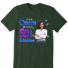 This Queen Makes 50 Look Fabulous, Stepping Into My 50th Birthday Live A Diva Shirt, Custom 50th Birthday Shirt For Women, 50 Years Old Birthday Shirt, Personalized Birthday Gift