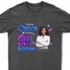 This Queen Makes 50 Look Fabulous, Stepping Into My 50th Birthday Live A Diva Shirt, Custom 50th Birthday Shirt For Women, 50 Years Old Birthday Shirt, Personalized Birthday Gift