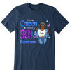 This Queen Makes 50 Look Fabulous, Stepping Into My 50th Birthday Live A Diva Shirt, Custom 50th Birthday Shirt For Women, 50 Years Old Birthday Shirt, Personalized Birthday Gift