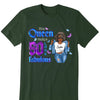 This Queen Makes 50 Look Fabulous, Stepping Into My 50th Birthday Live A Diva Shirt, Custom 50th Birthday Shirt For Women, 50 Years Old Birthday Shirt, Personalized Birthday Gift