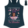 Never Underestimate A Girl Who Is Covered By The Blood of Jesus Shirt, Custom Birthday Month Shirt For Women, Personalized Birthday Gift