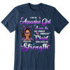 I Can Do ALl Things Through Christ Who Gives Me Strength Shirt, Customized Birthday Month Shirt For Girl, Custom Name Custom Date Birthday Gift Shirt