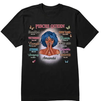 Personalized Custom Birthday Month Shirt, Name and Age Birthday Shirt, God Girl Shirt