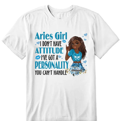 Personalized Aries Shirt, Aries Birthday T Shirt, Customize Birthday Shirt For Woman