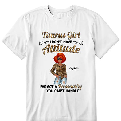 Custom Taurus Girl, Taurus Birthday Shirts For Woman, Taurus Birthday Month, Taurus Cotton T-Shirt For Her