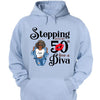 Stepping Into My 50th Birthday Like A Diva, Custom Birthday Shirts, Turning 50 Shirt
