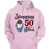 Stepping Into My 50th Birthday Like A Diva, Custom Birthday Shirts, Turning 50 Shirt