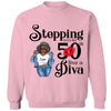 Stepping Into My 50th Birthday Like A Diva, Custom Birthday Shirts, Turning 50 Shirt