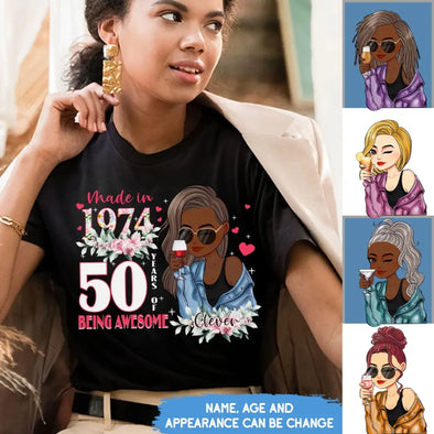Custom Birthday Shirt, Made In 19XX Being Awesome Shirt