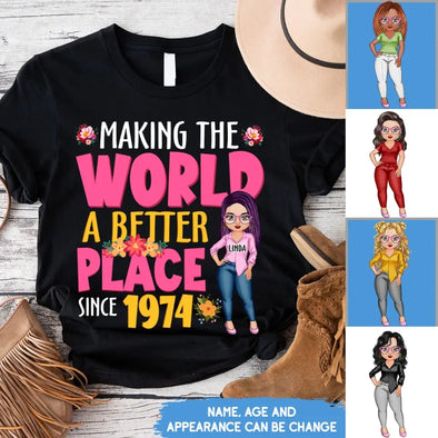 Making The World A Better, 50th Birthday Shirt Ideas, 50th Birthday Shirts, 50th Birthday Shirt Ideas For Her