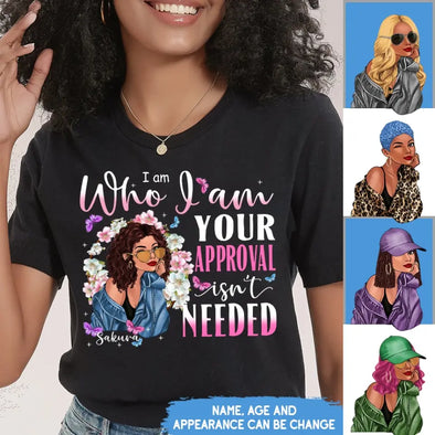 Who I Am Your Approval Isn't Needed Shirt, Customized Hello Fitty Shirt, Custom Birthday Shirt, 50th birthday shirt Ideas, 50th Birthday Shirts, 50th Birthday Shirt Ideas For Her